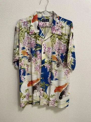 일본풍 패턴 셔츠 특대형 (XL) 본전