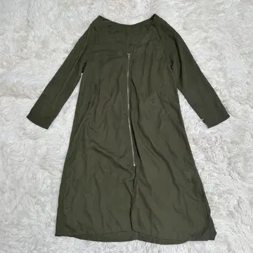 DouDou 두두 풀집업 노카라 시어 롱 원피스