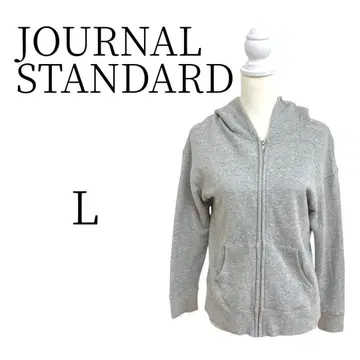 새상품급 JOURNAL STANDARD 라이트 그레이 긴팔 후드티 L