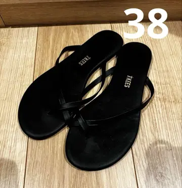 tkees 티키즈 샌들 38 블랙 가죽
