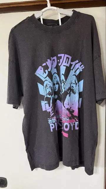 PINK FLOYD 오버 사이즈 T셔츠 다크 그레이