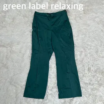 green label relaxing CB 세미 플레어 새틴 팬츠