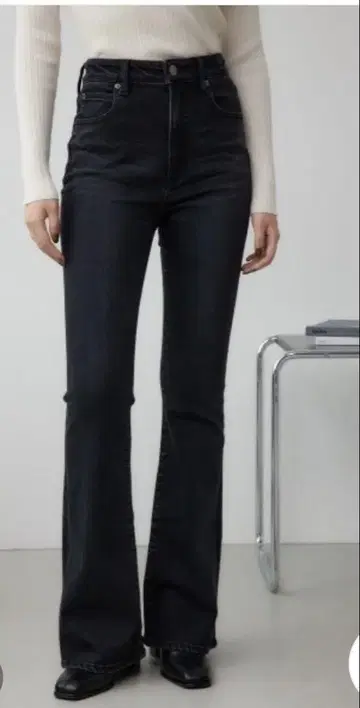 AZUL DENIM 플레어 데님 라이트 블랙 xs