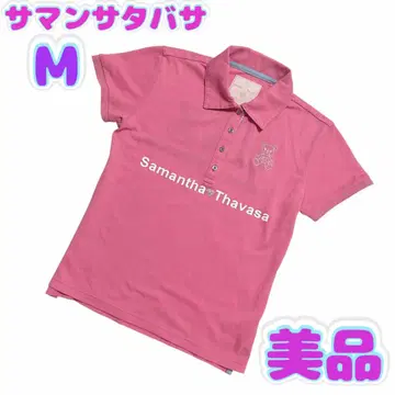 [새상품급] 사만다 타바사 반팔 피케 셔츠 M 핑크 골프 곰