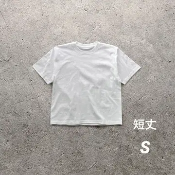 컴팩트 티셔츠 숏 기장 화이트 S