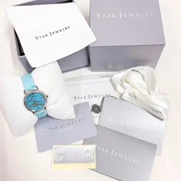 완품 STAR JEWELRY 스타 주얼리 터콰이즈 블루 스톤 시계