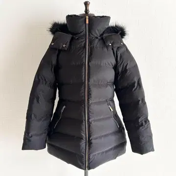 새상품급 ZARA 세미롱 기장 후드 부착 다운 자켓 블랙 L