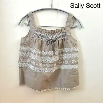 SallyScott 자수 캐미 린넨 상의 M