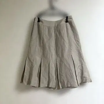 COMME CA ISM 베이지 플리츠 스커트 M