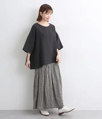 나 08맵 린넨 와이드 풀오버 블라우스 셔츠