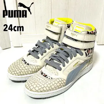 새상품급 PUMA 푸마 스카이 하이컷 애니멀 스니커즈 24cm