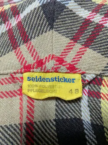 seidensticker 체크 무늬 가운 코트 유로 구제 의류