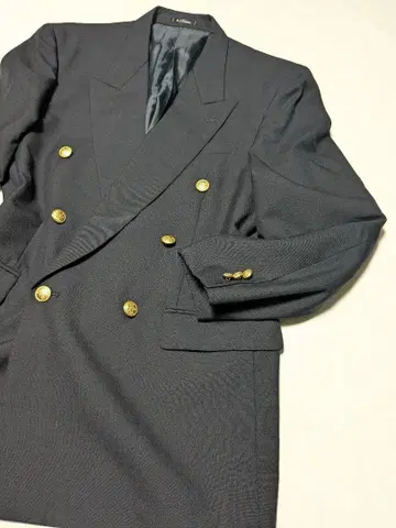 R-1 HOMME 더블 브레스트 네이비 블레이저 테일러드 자켓 노벤트