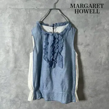 Margaret Howell 프릴 슬리브리스 블라우스 N1302