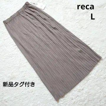 택 포함 새상품 reca 레카 그레이지 롱 플리츠 스커트 L