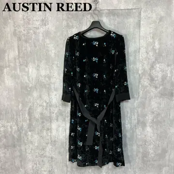 AUSTIN REED 꽃무늬 자수 벨로아 원피스 38