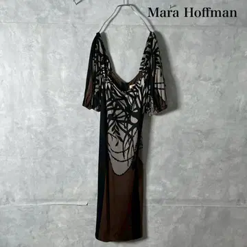 Mara Hoffman USA 제조 반팔 실크 드레스 원피스 N1301