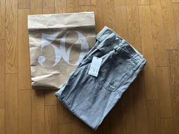 ZARA 자라 데님 롤업 와이드 팬츠 미사용 새상품