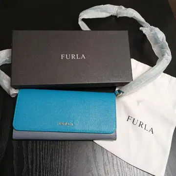FURLA 반지갑 파랑/회색