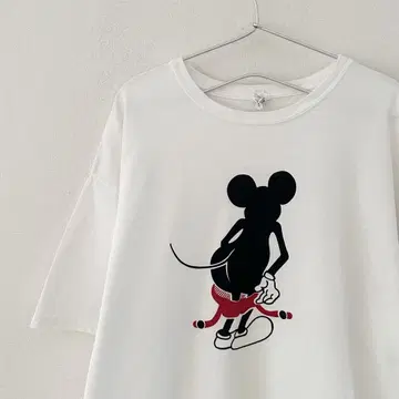 00's 미키 엉덩이 티셔츠 XL 빈티지 디즈니 패러디