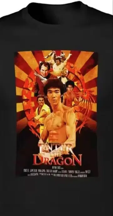 브루스 리 티셔츠 상의 BRUCE LEE 사이즈 L COTTON