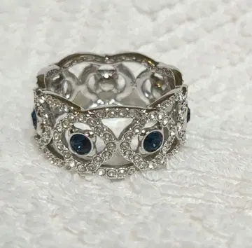 스와로브스키 SWAROVSKI 반지 파란색 스톤