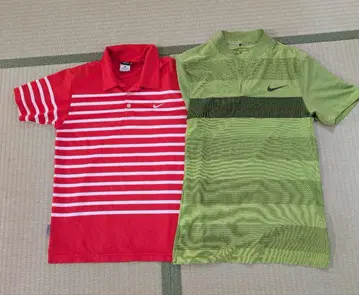 Nike 2매 세트 스트라이프 S 피케 셔츠 드라이 골프