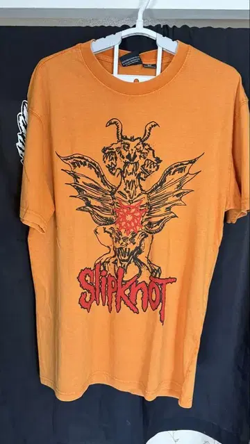 Slipknot 그래픽 티셔츠 오렌지