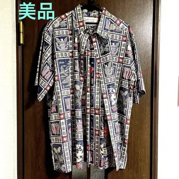 와이키키 Reyn Spooner 알로하 셔츠 반팔 네이비 계열