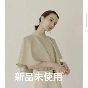 [미사용 새상품] lourenDRAPE CAPE BLOUSE / 블라우스