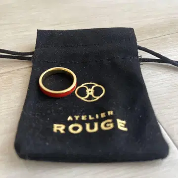 ATELIER ROUGE 반지 (채색 오비; 주홍)