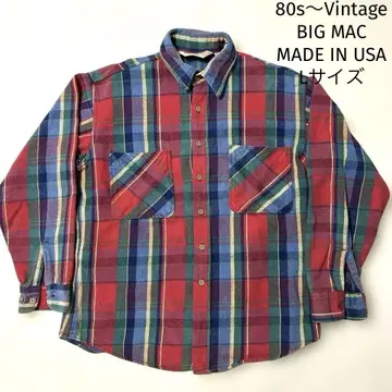 80년대~BIG MAC Vintage 빈티지 빅맥 플란넬 셔츠 L