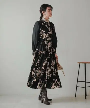 택 포함 새상품 부즈루드 하자품 플리츠 모듬 원피스 정가 11800