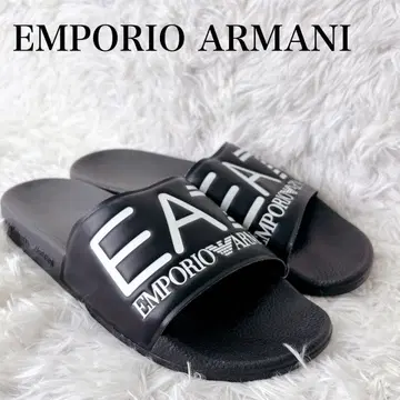 택 포함 새상품 EMPORIO ARMANI 로고 슬라이드 샌들