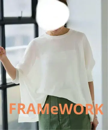 페이퍼 믹스 판초 니트 화이트