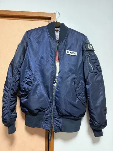알파 x XLARGE 콜라보 네이비 MA-1 자켓 M 사이즈
