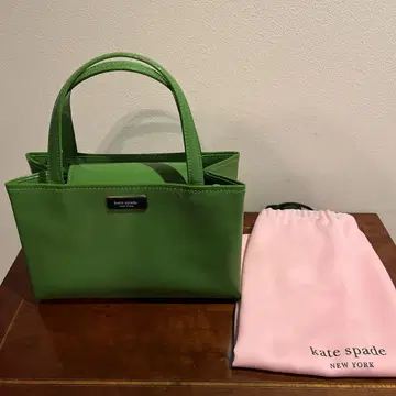 kate spade 그린 핸드백 숄더 벨트 & 수납 봉투 포함