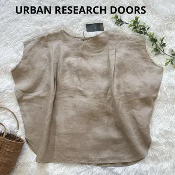 URBAN RESEARCH DOORS 린넨 2way 프렌치 턱 블라우스