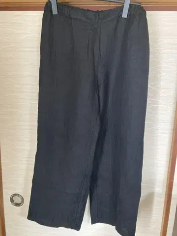 fog linen work 블랙 와이드 팬츠