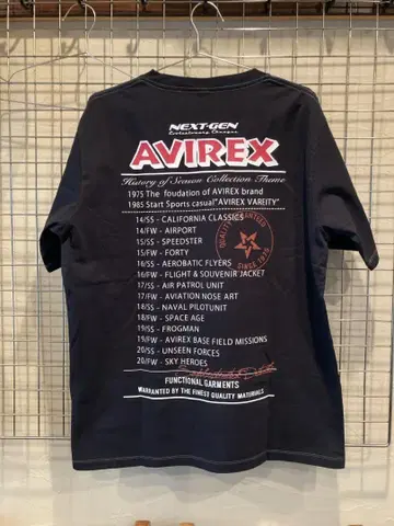 AVIREX NEXT GEN 티셔츠 2XL