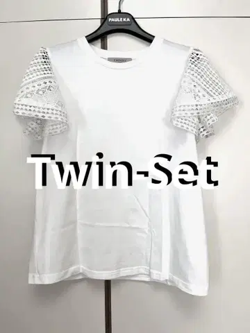 수입 이탈리아 Twin-Set 소매 레이스 티셔츠