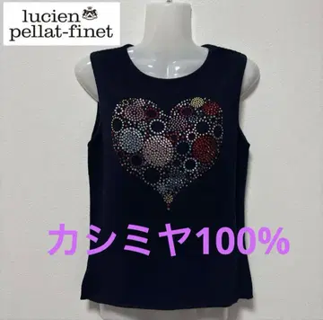 lucien pellat-finet 캐시미어 탱크탑 하트 비쥬
