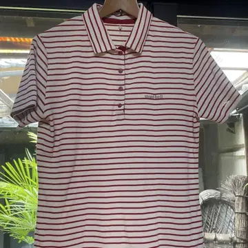 몽벨 반팔 빨간색 베이지 새상품급
