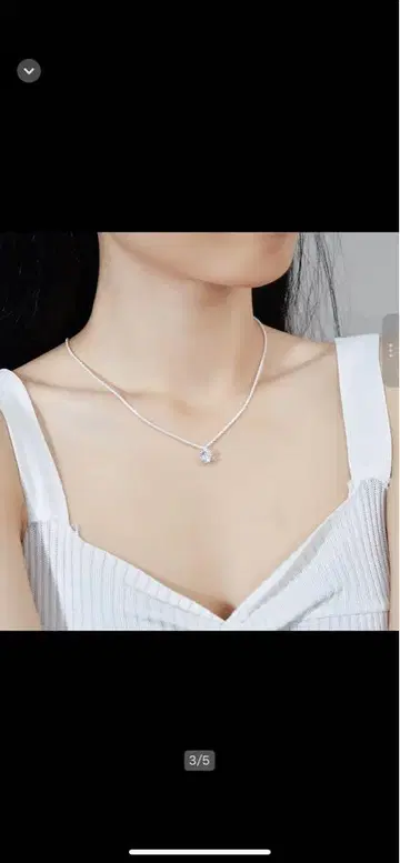 실버 다이아몬드풍 목걸이