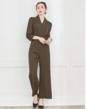 파티 드레스, 팬츠 드레스, 쉬폰 결혼식 브라운