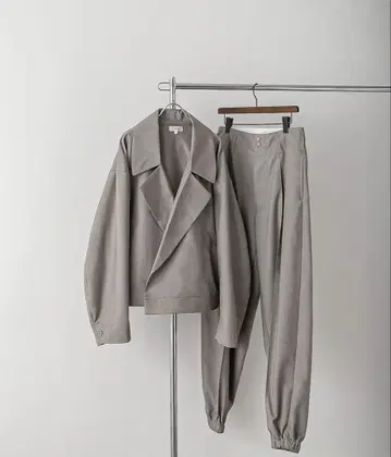 그레이 더블 브레스트 셋업