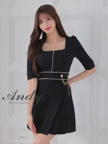 미니 드레스 Andy AN-ON2823 블랙 M