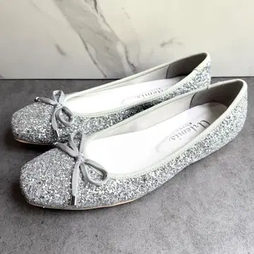 새상품 다이애나 초경량 라운드토 발레 슈즈 23.5cm 글리터
