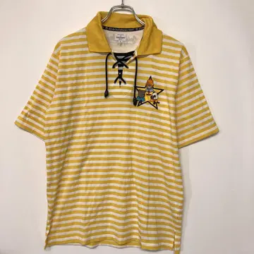 CASTELBAJAC SPORT 레트로 레이스업 보더 피케 셔츠