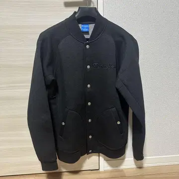Champion 스냅 버튼 바시티 자켓 XL 블랙